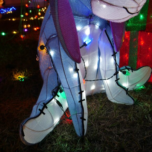 Disney 2.5 FT EEYORE Light Up Tinsel Yard 3D Sculpture Christmas LED Decor Prop - Picture 3 of 11